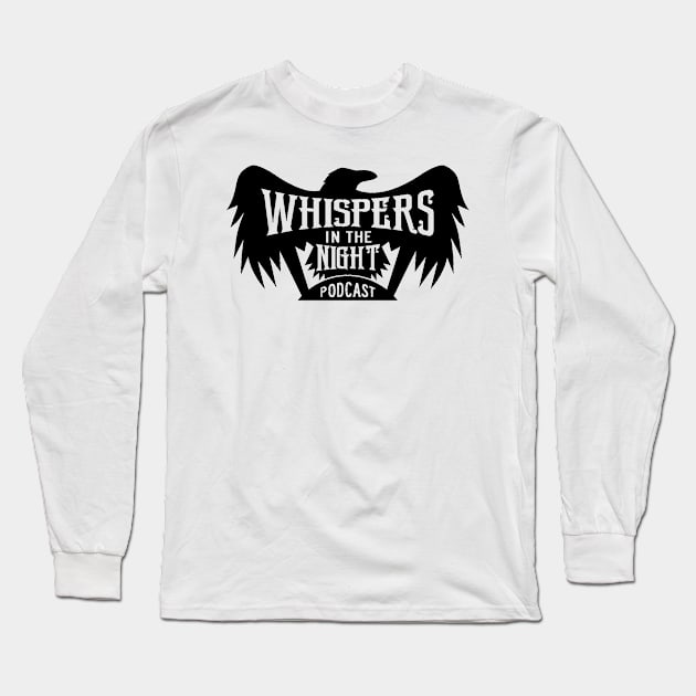 Whispers in the Night (Bare Logo) Long Sleeve T-Shirt by Whispers in the Night Podcast